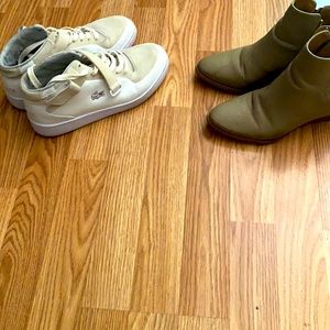 Lacoste sneakers and fall low cut boots